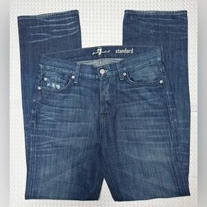 7FAM Standard Straight Leg Jeans SZ 30 x 34